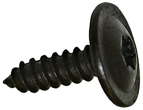 Twowinds Selbstschneidende Torx-Schraube M5 x 16 mm für Kotflügel, Radkästen, Stoßstangen, Grills N90775001 N91160401 Schwarz (20 St.) TX25 von Twowinds