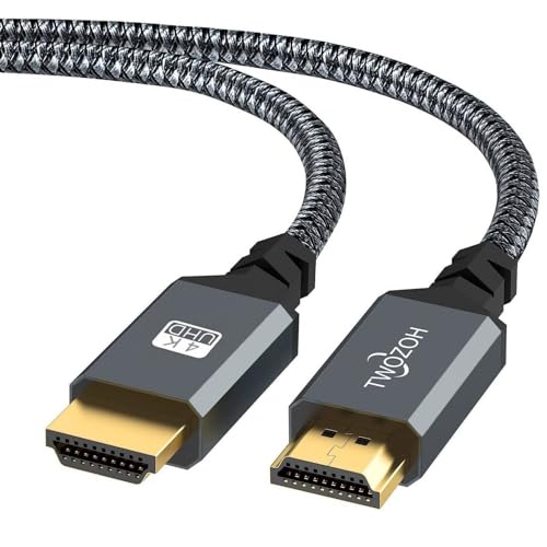 Twozoh 4K HDMI Kabel 1M, High Speed 60HZ 18Gbps geflochtenes HDMI auf HDMI 2.0 Kabel Kompatibel mit PS5, PS3, PS4, PC, Projektor, 4K UHD TV/HDTV, Xbox von Twozoh