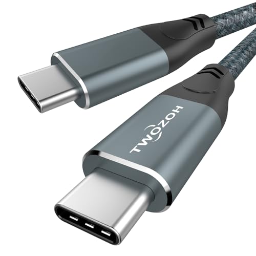 Twozoh 4K USB C Kabel 100W 0,5M (All-in-One), USB 3.2 Gen 2 X 2 20Gbps USB C 3.1 TypeC PD Schnelllade Date nübertragung Type C 4K@60Hz Videomonitor Kabel von Twozoh