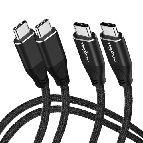 Twozoh 4K USB C Kabel 100W 1M 2 Stück (All-in-One), USB 3.2 Gen 2 X 2 20Gbps Datenübertragung PD Schnellladung USB C 3.1 Typ C Kabel, 4K@60Hz Video Monitor Kabel von Twozoh