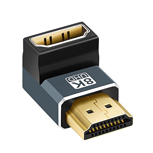 Twozoh 8K HDMI-Adapter Um 90° Abgewinkelt, HDMI 2.1 Stecker auf Buchse Adapter, unterstützt 8K@60Hz, 4K@120Hz, 1080p Twozoh 8K HDMI-Adapter Um 90° Abgewinkelt, HDMI 2.1 Stecker auf Buchse Adapter, unterstützt 8K@60Hz, 4K@120Hz, 1080p von Twozoh