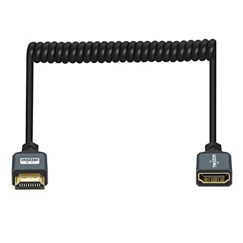 Twozoh HDMI-Verlängerungskabel, Spiralkabel, Plug-play HDMI-Verlängerungskabel, HDMI-Stecker auf HDMI-Buchse, 3D 4K@60Hz, HDMI 2,0a/b 1080p (0,3 m - 1,5 m) Twozoh HDMI-Verlängerungskabel, Spiralkabel, Plug-play HDMI-Verlängerungskabel, HDMI-Stecker auf HDMI-Buchse, 3D 4K@60Hz, HDMI 2,0a/b 1080p (0,3 m - 1,5 m) von Twozoh