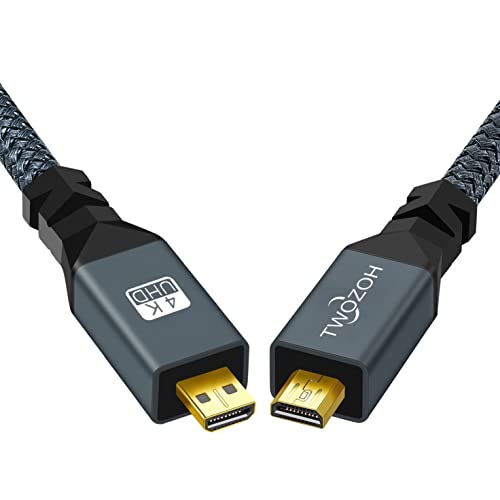 Twozoh Micro HDMI auf Micro HDMI Kabel, Micro HDMI Stecker auf Micro HDMI Stecker, Micro HDMI Stecker auf Stecker, unterstützt 3D/4K, 1080p, 30cm Twozoh Micro HDMI auf Micro HDMI Kabel, Micro HDMI Stecker auf Micro HDMI Stecker, Micro HDMI Stecker auf Stecker, unterstützt 3D/4K, 1080p, 30cm von Twozoh