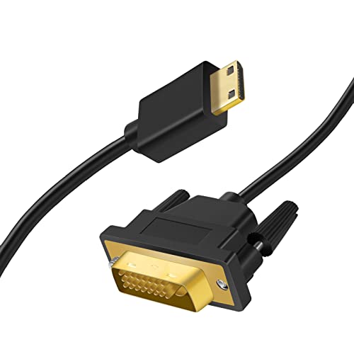 Twozoh Mini HDMI auf DVI Kabel 1M, HDMI Mini (C) auf 24+1 Pin DVI-Kabel, unterstützt 1080p 720p von Twozoh