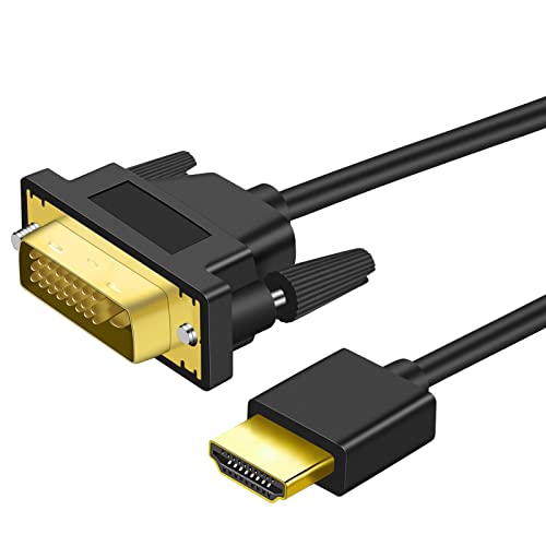 Twozoh Ultra Dünn 4K HDMI auf DVI Kabel 1M Bidirektional, DVI auf HDMI Kabel flexibles, 24+1 Pin,1080P,3D Full HD von Twozoh