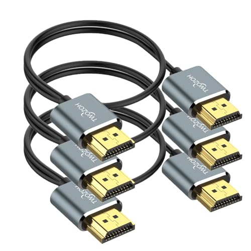 Twozoh Ultradünnes 4K HDMI Kabel 3M 3 Stück, Schlankes Flexible Skinny HDMI 2.0 Kabel Unterstützung 4K/60HZ 18gbps Laptop, Monitor, PS5, PS4, Xbox One, Fire TV Twozoh Ultradünnes 4K HDMI Kabel 3M 3 Stück, Schlankes Flexible Skinny HDMI 2.0 Kabel Unterstützung 4K/60HZ 18gbps Laptop, Monitor, PS5, PS4, Xbox One, Fire TV von Twozoh