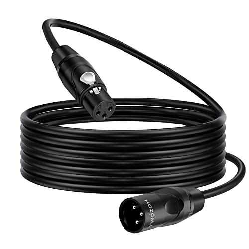 Twozoh XLR Kable 10M, XLR Stecker auf XLR Buchse Symmetrisches 3-poliges Mikrofonkabel (Profesional/Hifi) von Twozoh