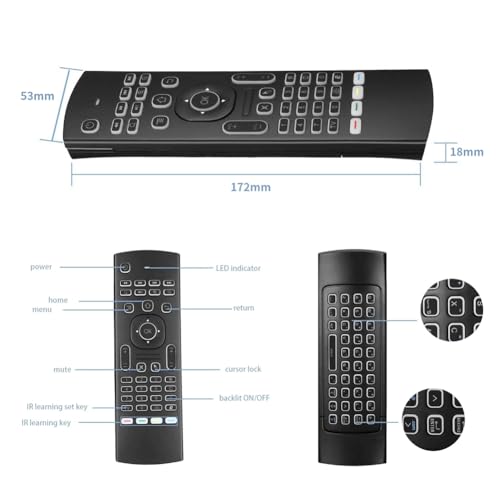 Tyatocepy MX3 Luft Maus Drahtlos Tastatur Smart Fern Bedienung mit Hintergrund Beleuchtung 2.4G RF für Tx3 H96 Android TV Box von Tyatocepy