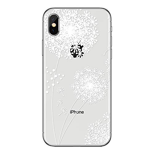 Tybaker Schutzhülle für iPhone XR, ultradünn, Premium, TPU, weich, Silikon, iPhone XR, kristallklar, leicht, stoßabsorbierend, Cartoon-Motiv, für iPhone XR (Blume #2) von Tybaker