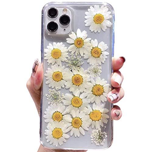 iPhone SE 2020 Hülle iPhone 8 HandyHülle Blume iPhone 7 Handyhüllen Kristall Echt Getrocknete Blumen Schutzhülle Silikon Rückschale Handgefertigten Bumper Case Cover für iPhone 7/8/SE 2020 4,7'', A5 von Tybaker