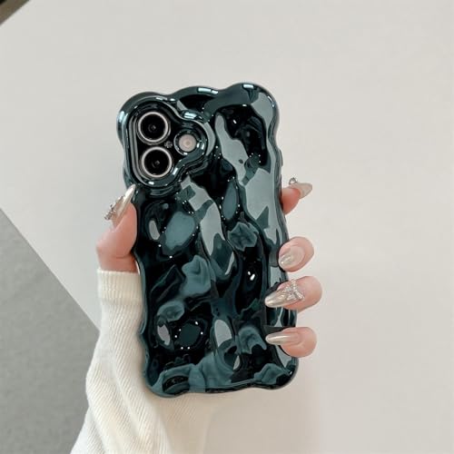 Tybiky 3D Hülle kompatibel mit iPhone 13 Pro Max Handyhülle Plattiert Wave Bubble Design Schutzhülle Lockige Wellenform Case Weiche TPU Silikon Stoßfest Bumper Cover für Mädchen Frauen,Grün Tybiky 3D Hülle kompatibel mit iPhone 13 Pro Max Handyhülle Plattiert Wave Bubble Design Schutzhülle Lockige Wellenform Case Weiche TPU Silikon Stoßfest Bumper Cover für Mädchen Frauen,Grün von Tybiky