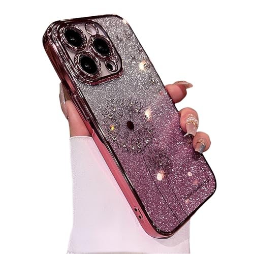 Tybiky Handyhülle für iPhone 16 Plus Farbverlauf Löwenzahn mit Glitzer Strass Transparent Flexible TPU Hülle Süßes Verlauf Kratzfest Stoßfest Crystal Clear Case Cover für iPhone 16 Plus,Rosa Tybiky Handyhülle für iPhone 16 Plus Farbverlauf Löwenzahn mit Glitzer Strass Transparent Flexible TPU Hülle Süßes Verlauf Kratzfest Stoßfest Crystal Clear Case Cover für iPhone 16 Plus,Rosa von Tybiky