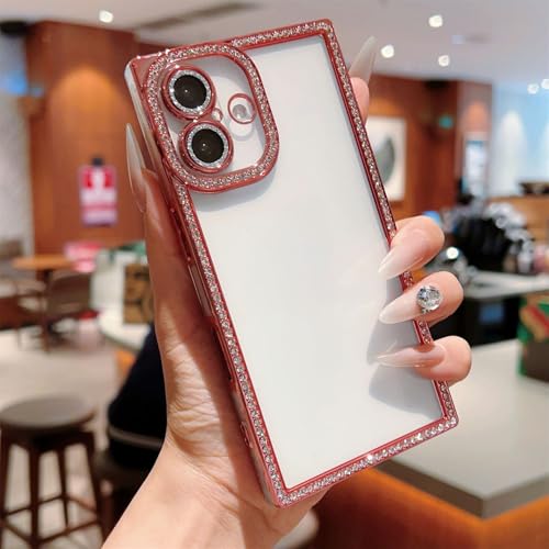 Tybiky Hülle Kompatibel mit iPhone 13 Pro Glitzer Funkelnde Diamant Handyhülle Rechteckige Schutzhülle Transparent Weiche TPU Case mit Bling Strass Kameraschutz für Damen und Mädchen Cover,Rosa Tybiky Hülle Kompatibel mit iPhone 13 Pro Glitzer Funkelnde Diamant Handyhülle Rechteckige Schutzhülle Transparent Weiche TPU Case mit Bling Strass Kameraschutz für Damen und Mädchen Cover,Rosa von Tybiky