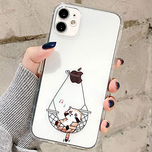 Tybiky Hülle für iPhone 12 Mini Hüllen Case Kreatives Katze Muster Luftkissen Schutzhülle Ultra Dünn Silikon Airbag Handyhülle Bumper Chic Bling Kratzfest Cover für Apple iPhone 12 Mini, Hängematte von Tybiky