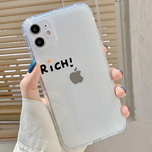 Tybiky Hülle für iPhone 12 Pro Max Hüllen Case Kreatives Muster Luftkissen Schutzhülle Ultra Dünn Silikon Airbag Handyhülle Bumper Chic Bling Kratzfest Cover für Apple iPhone 12 Pro Max, REICH von Tybiky