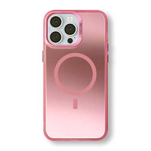 Tybiky Hülle für iPhone 15 Pro Max Kompatibel mit Magnetisch Farbverlauf Transparent Matt Handyhülle für iPhone 15 Pro Max Case Fluoreszierende Stoßfest TPU Schutzhülle Farbe Bumper Cover,Rosa Tybiky Hülle für iPhone 15 Pro Max Kompatibel mit Magnetisch Farbverlauf Transparent Matt Handyhülle für iPhone 15 Pro Max Case Fluoreszierende Stoßfest TPU Schutzhülle Farbe Bumper Cover,Rosa von Tybiky