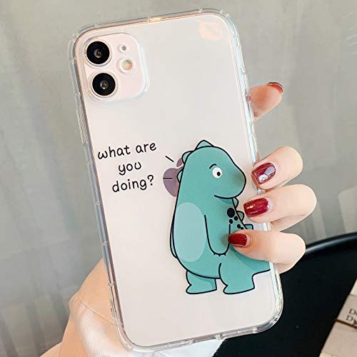 Tybiky Hülle für iPhone 8 Plus, iPhone 7 Plus Hüllen Case Kreatives Dinosaurier Muster Luftkissen Schutzhülle Silikon Handyhülle Bumper Chic Kratzfest Cover für iPhone 8 Plus/7 Plus, Was von Tybiky