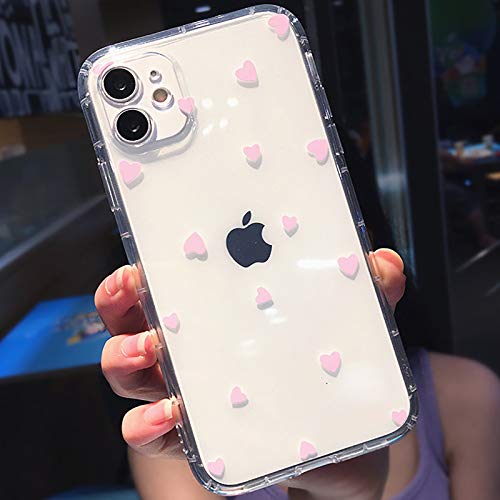 Tybiky Hülle für iPhone SE 2020 Hüllen Case Kreatives Liebe Muster Luftkissen Schutzhülle Ultra Dünn Silikon Airbag Handyhülle Bumper Chic Bling Kratzfest Cover für Apple iPhone SE 2020, Rosa von Tybiky