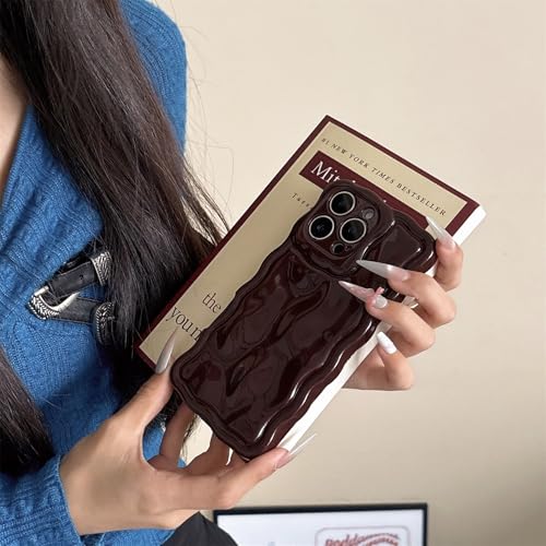 Tybiky Hülle kompatibel mit iPhone 11 Handyhülle 3D Niedliche Wave Bubble Design Schutzhülle Lockige Wellenform Case Weiche TPU Silikon Stoßfest Bumper Cover für Mädchen Frauen, Weinrot Tybiky Hülle kompatibel mit iPhone 11 Handyhülle 3D Niedliche Wave Bubble Design Schutzhülle Lockige Wellenform Case Weiche TPU Silikon Stoßfest Bumper Cover für Mädchen Frauen, Weinrot von Tybiky
