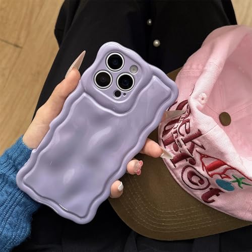 Tybiky Hülle kompatibel mit iPhone 13 Pro Max Handyhülle 3D Niedliche Wave Bubble Design Schutzhülle Lockige Wellenform Case Weiche TPU Silikon Stoßfest Bumper Cover für Mädchen Frauen,Lila Tybiky Hülle kompatibel mit iPhone 13 Pro Max Handyhülle 3D Niedliche Wave Bubble Design Schutzhülle Lockige Wellenform Case Weiche TPU Silikon Stoßfest Bumper Cover für Mädchen Frauen,Lila von Tybiky