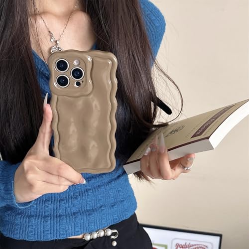 Tybiky Hülle kompatibel mit iPhone 16 Plus Handyhülle 3D Niedliche Wave Bubble Design Schutzhülle Lockige Wellenform Case Weiche TPU Silikon Stoßfest Bumper Cover für Mädchen Frauen,Khaki Tybiky Hülle kompatibel mit iPhone 16 Plus Handyhülle 3D Niedliche Wave Bubble Design Schutzhülle Lockige Wellenform Case Weiche TPU Silikon Stoßfest Bumper Cover für Mädchen Frauen,Khaki von Tybiky