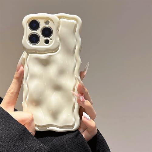 Tybiky Hülle kompatibel mit iPhone 16 Pro Max Handyhülle 3D Niedliche Wave Bubble Design Schutzhülle Lockige Wellenform Case Weiche TPU Silikon Stoßfest Bumper Cover für Mädchen Frauen,Weiß Tybiky Hülle kompatibel mit iPhone 16 Pro Max Handyhülle 3D Niedliche Wave Bubble Design Schutzhülle Lockige Wellenform Case Weiche TPU Silikon Stoßfest Bumper Cover für Mädchen Frauen,Weiß von Tybiky
