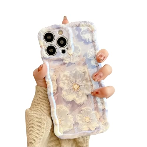 Tybiky Kompatibel mit iPhone 14 Plus Blumen Handyhülle Ölgemälde Aesthetic Blu-Ray Lockenwelle Rahmen Hülle für Mädchen Niedlich iPhone 14 Plus Weiche Silikon TPU Schutzhülle,Hellviolett Tybiky Kompatibel mit iPhone 14 Plus Blumen Handyhülle Ölgemälde Aesthetic Blu-Ray Lockenwelle Rahmen Hülle für Mädchen Niedlich iPhone 14 Plus Weiche Silikon TPU Schutzhülle,Hellviolett von Tybiky