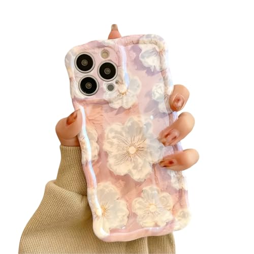 Tybiky Kompatibel mit iPhone 15 Blumen Handyhülle Ölgemälde Aesthetic Blu-Ray Lockenwelle Rahmen Hülle für Mädchen Niedlich iPhone 15 Weiche Silikon TPU Schutzhülle,Rosa Tybiky Kompatibel mit iPhone 15 Blumen Handyhülle Ölgemälde Aesthetic Blu-Ray Lockenwelle Rahmen Hülle für Mädchen Niedlich iPhone 15 Weiche Silikon TPU Schutzhülle,Rosa von Tybiky