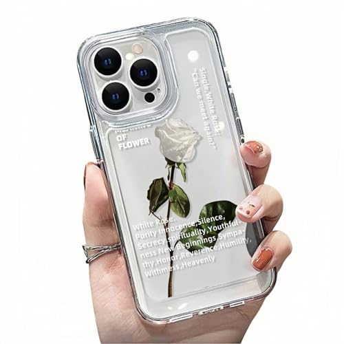 Tybiky Kompatibel mit iPhone 15 Plus Transparente Blumen-Handyhülle Weiche Silikon TPU Schöne Blumenstrauß Muster iPhone 15 Plus Hülle Dünn Schutzhülle für iPhone 15 Plus Case,Weiße-Rose Tybiky Kompatibel mit iPhone 15 Plus Transparente Blumen-Handyhülle Weiche Silikon TPU Schöne Blumenstrauß Muster iPhone 15 Plus Hülle Dünn Schutzhülle für iPhone 15 Plus Case,Weiße-Rose von Tybiky