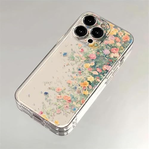 Tybiky Transparent Hülle Kompatibel mit iPhone 13 Pro Klar Handyhülle Flexible TPU Soft Schutzhülle mit Niedlich Süße Aesthetic Muster Design Case Kamera Objektivschutz Cover,Blumen-Garten Tybiky Transparent Hülle Kompatibel mit iPhone 13 Pro Klar Handyhülle Flexible TPU Soft Schutzhülle mit Niedlich Süße Aesthetic Muster Design Case Kamera Objektivschutz Cover,Blumen-Garten von Tybiky