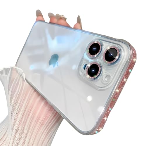Tybiky Transparent Hülle für iPhone 13 Bling Glitter Handyhülle Stoßfest Kratzfest Schutzfolie Gehärtetes Glas mit Glänzend Bling Schutzhülle für Frauen und Mädchen Durchsichtig Case,Rosa Tybiky Transparent Hülle für iPhone 13 Bling Glitter Handyhülle Stoßfest Kratzfest Schutzfolie Gehärtetes Glas mit Glänzend Bling Schutzhülle für Frauen und Mädchen Durchsichtig Case,Rosa von Tybiky