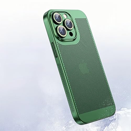 Tybiky Wärmeableitungs Hülle Kompatibel mit iPhone 14 Pro Max Galvanik Feine Lochschutz Handyhülle Ultradünne PC-Abdeckung Schutzhülle Neue Mattes Gefühl Kühlendes Atmungsaktives Case,Grün Tybiky Wärmeableitungs Hülle Kompatibel mit iPhone 14 Pro Max Galvanik Feine Lochschutz Handyhülle Ultradünne PC-Abdeckung Schutzhülle Neue Mattes Gefühl Kühlendes Atmungsaktives Case,Grün von Tybiky
