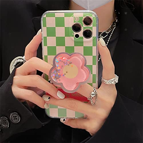 Tybiky für iPhone 12 Mini Hülle iPhone 12 Mini Case mit Ring Pinke Blumen Ständer Cover TPU Handyhülle Fingerhalter grün Schachbrett Bumper Feines Stoßfest und Kratzfest für iPhone 12 Mini Tybiky für iPhone 12 Mini Hülle iPhone 12 Mini Case mit Ring Pinke Blumen Ständer Cover TPU Handyhülle Fingerhalter grün Schachbrett Bumper Feines Stoßfest und Kratzfest für iPhone 12 Mini von Tybiky