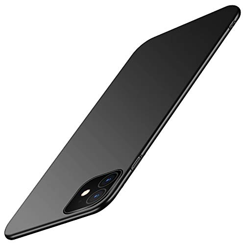 Tybiky iPhone 11 Hülle, iPhone 11 Matte PC Schutzhülle Ultra Dünn Hardcase Minimalist Matt Schutz hüllen Tasche Stoßfest Schale Anti Scratch Bumper Handyhülle Case Cover für iPhone 11, Schwarz von Tybiky