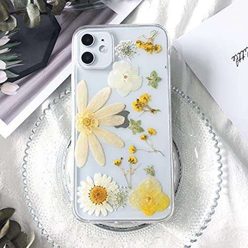 Tybiky iPhone 11 Hülle Echte Blumen HandyHülle Transparent Gummi Kristall Schutzhülle Handgefertigten Bunter Getrocknete Blumenart Case Cover für Apple iPhone 11. Halbe Chrysantheme Tybiky iPhone 11 Hülle Echte Blumen HandyHülle Transparent Gummi Kristall Schutzhülle Handgefertigten Bunter Getrocknete Blumenart Case Cover für Apple iPhone 11. Halbe Chrysantheme von Tybiky
