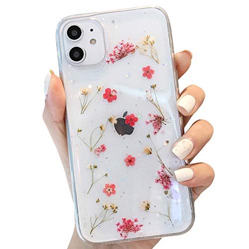 Tybiky iPhone 12 Pro Hülle Echte Blumen Transparent HandyHülle Getrocknete Blume Schutzhülle Kristall Cover Handgefertigten Ewiges Blumenart Case für iPhone 12 Pro/12, zerkleinerte Blume Rosa Tybiky iPhone 12 Pro Hülle Echte Blumen Transparent HandyHülle Getrocknete Blume Schutzhülle Kristall Cover Handgefertigten Ewiges Blumenart Case für iPhone 12 Pro/12, zerkleinerte Blume Rosa von Tybiky