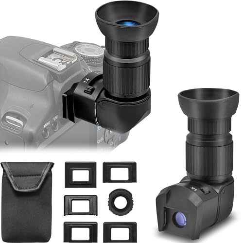 Tydeux 1 x / 2,5-fache Vergrößerung, rechtwinkliger Sucher mit 6 Befestigungsadaptern für DSLR-Kamera von Tydeux