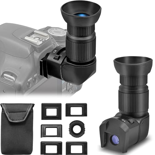 Tydeux Rechtwinkliger Sucher - 360° drehbar und 1X/2,5X Vergrößerung Kamera Sucher mit 6 Montageadaptern für DSLR-Kamera wie Canon, Nikon, Pentax, Minolta, Dynax, Samsung Tydeux Rechtwinkliger Sucher - 360° drehbar und 1X/2,5X Vergrößerung Kamera Sucher mit 6 Montageadaptern für DSLR-Kamera wie Canon, Nikon, Pentax, Minolta, Dynax, Samsung von Tydeux