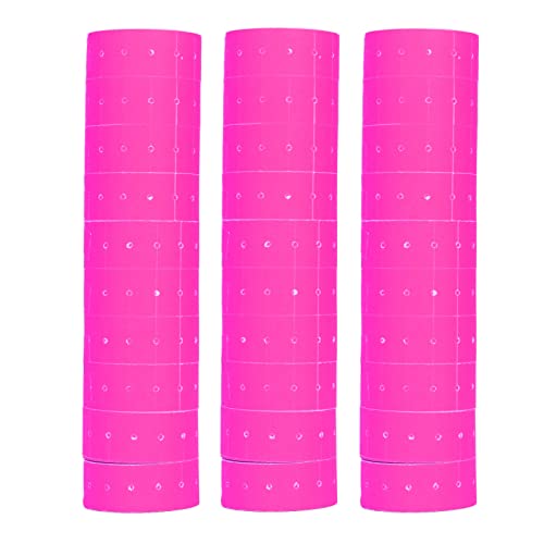 30 Rollen Preisetiketten Etiketten, Selbstklebende Etiketten 15000 Preisauszeichnungsetiketten für Mx-5500 M5500 Preismarker-Aufkleber Etikettenpapier Etikettenetiketten 21 x 12 mm(Rose) von Tyenaza