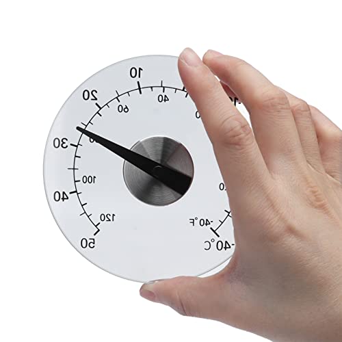 Fensterthermometer für den Außenbereich,Transparentes Rundes Außenfenster Batteriefreies Selbstklebendes Wasserdichtes Heimthermometer, -40 bis 50 Grad Celsius, Durchmesser von 4,3 Zoll Fensterthermometer für den Außenbereich,Transparentes Rundes Außenfenster Batteriefreies Selbstklebendes Wasserdichtes Heimthermometer, -40 bis 50 Grad Celsius, Durchmesser von 4,3 Zoll von Tyenaza