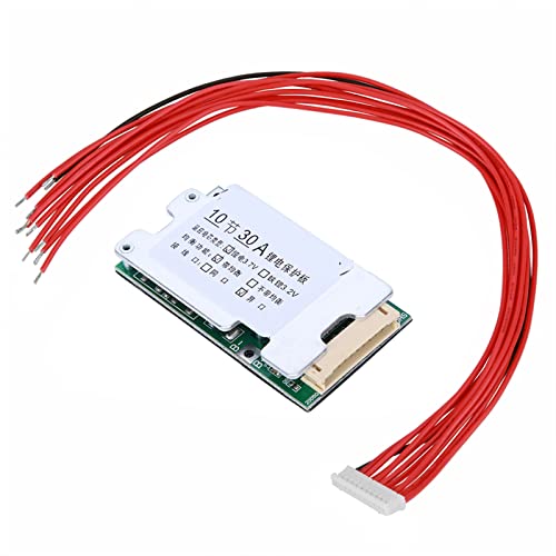 Lithium Batterie Schutzplatine,10S 36V 30A Li-Ionen Batterie BMS PCB Schutzplatine mit Balance-Funktion Überladung Überentladung Überstromschutz für Elektroautos, Assistenzautos von Tyenaza