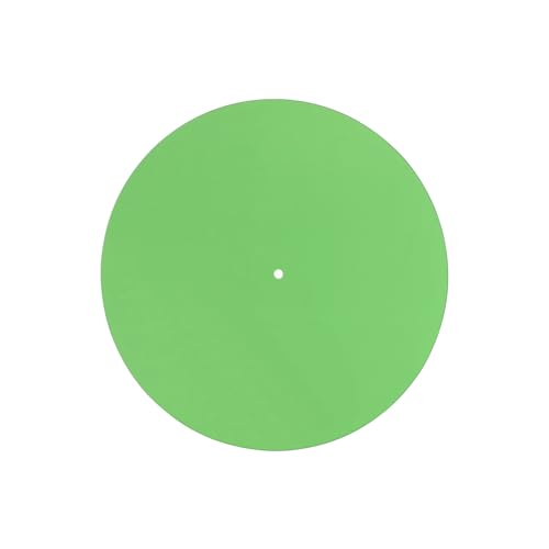 Plattenspielermatte, 12-Zoll-Plattenspieler-Plattenteller-Rutschmatten aus Acryl für Plattenspieler, antistatisch (Green) von Tyenaza