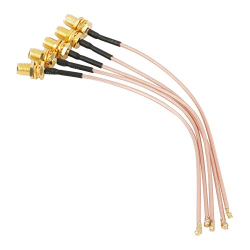 Tyenaza SMA-Buchse auf IPX-Kabel, 5 Stück SMA-Buchse auf u.FL/IPX/IPEX-HF-Antenne Koax-Koaxialkabelstecker 50 Connector 15cm von Tyenaza