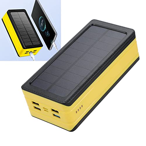 Tyenaza Solar Power Bank, 60000MAH 66 LEDs 4 USB -Häfen tragbare Solarladegerät Power Bank für Camping Mountaining im Freien (166 x 82 x 52 mm) von Tyenaza