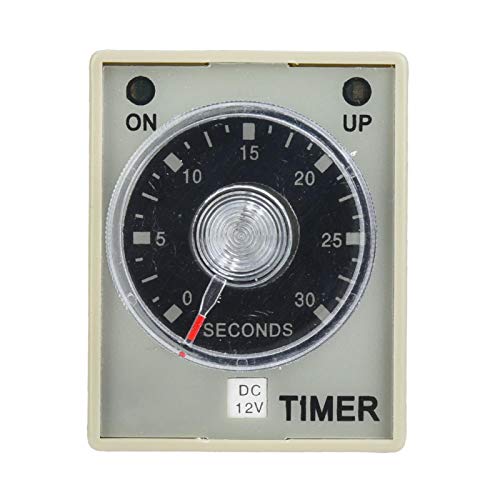 Zeitrelais, Mechanischer Zeitschalter, 30S 8 Pins Timer 35mm DIN-Schiene für Industrieautomationssystem 12V/24V/110V/220V(DC12V) von Tyenaza