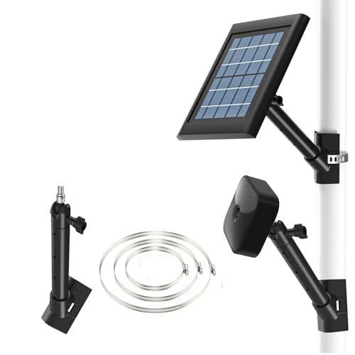 Blink Kamera Halterung für Blink 4. Generation/3. Generation/Blink XT/XT2 Kamera und Blink Solarpanelhalterung, Abfluss-/Stahlrohrhalterung für Heimsicherheitssystem, mit 3 verstellbaren Klemmringen von Tyeyober