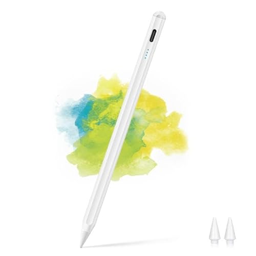 Tymyp Stylus Pen für iPad, Hochpräziser Palm Rejection Stift Kompatibel mit iPad Pro(11"/12.9"), iPad Air 3rd & 4th Gen, iPad 6th/7th/8th Gen, iPad Mini 5th Gen, E07(Weiß) von Tymyp