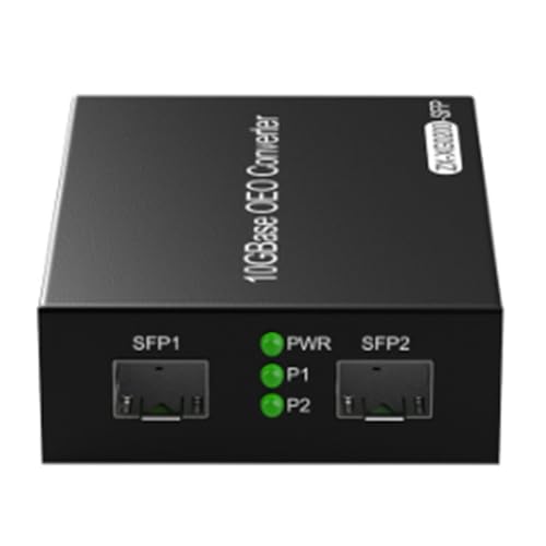 Tynmoel 10GbE SFP+ OEO Medienkonverter, Dual 10G SFP+ Steckplätze, 100M/1G/2,5G/10GBase-T Glasfaser-Medienkonverter, EU-Stecker Tynmoel 10GbE SFP+ OEO Medienkonverter, Dual 10G SFP+ Steckplätze, 100M/1G/2,5G/10GBase-T Glasfaser-Medienkonverter, EU-Stecker von Tynmoel