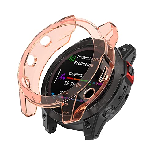 Tyogeephy Bildschirmschutz hüllen Kompatibel mit Garmin Fenix 7s Sanft TPU Hülle Smartwatch Accessoires Covers Kratzfest Vollständige Schutzhülle für Garmin Fenix 7s von Tyogeephy