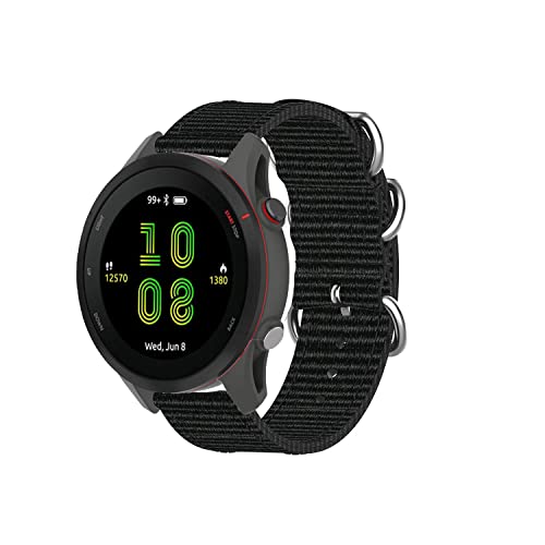 Tyogeephy Ersatz Armbänder für Garmin Forerunner 255/Forerunner 255 Music, 22mm Nylon Armband für Forerunner 255/Forerunner 255 Music von Tyogeephy